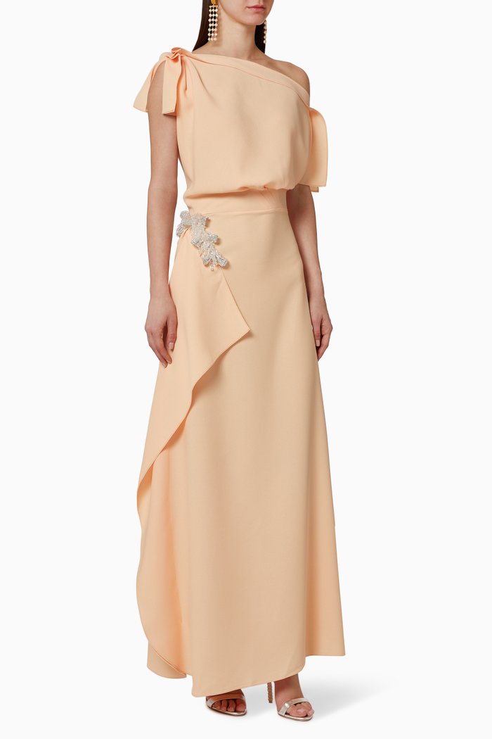 

Crystal Embellished Dress, Orange