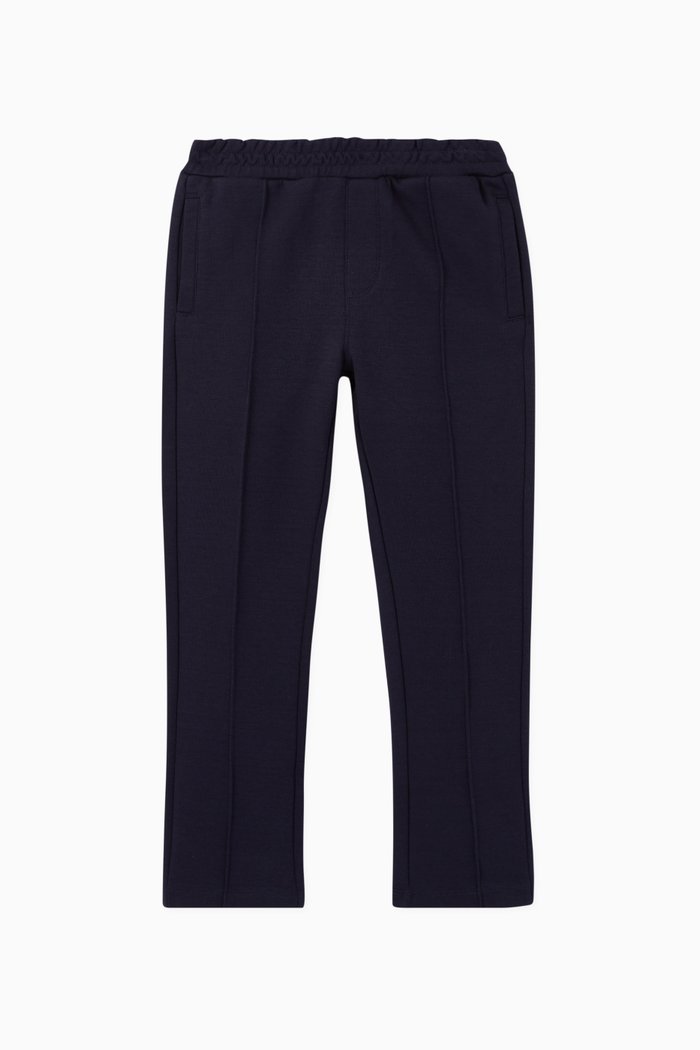 

Embroidered Cotton Sweatpants, Blue