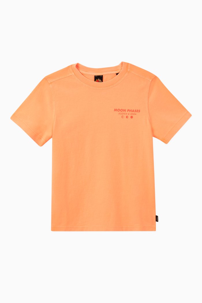

Text Print Cotton T-Shirt, Pink