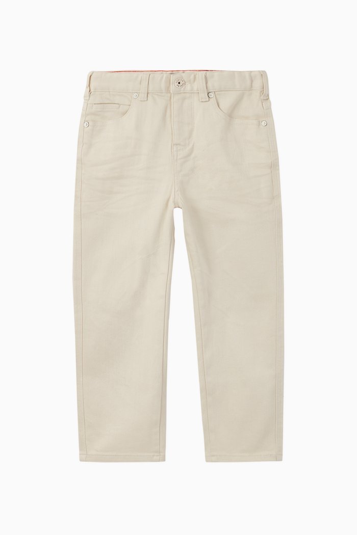 

Denim Organic Cotton Pants, White