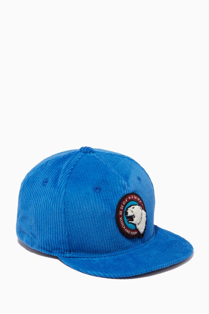 

Corduroy Peaked Cap, Blue