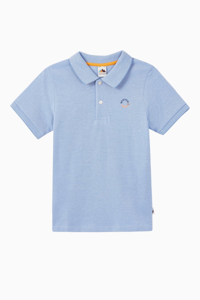 

Cotton Pique Polo Shirt, Blue