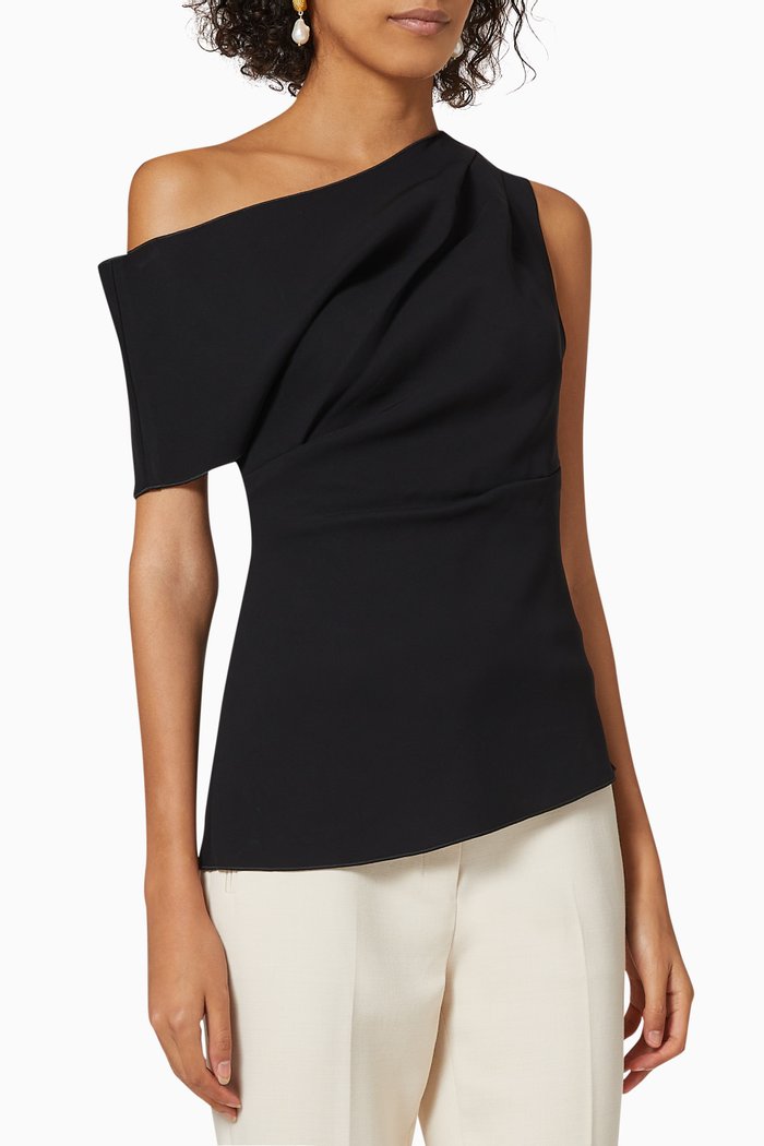 

Thistle One Shoulder Top, Black