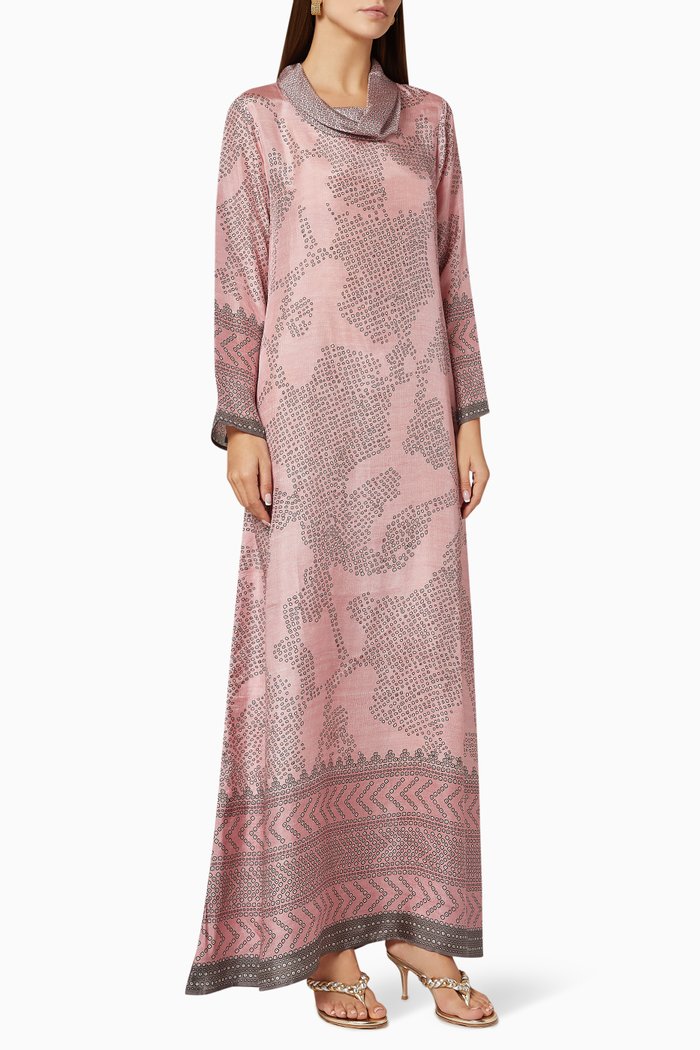 Beendi Lavanya Silk Maxi Dress, Pink