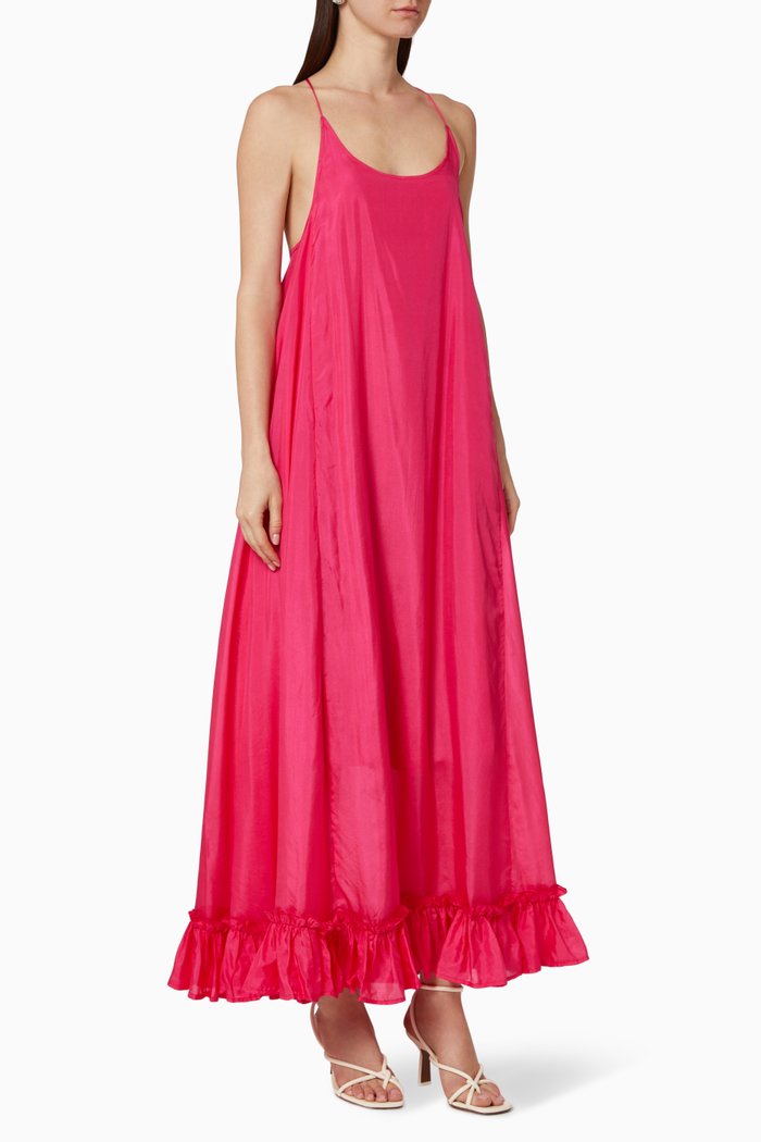 

Karolina Silk Maxi Dress, Pink