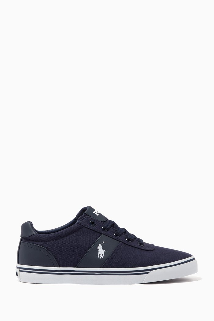 

Hanford Trainers in Cotton Canvas, Blue