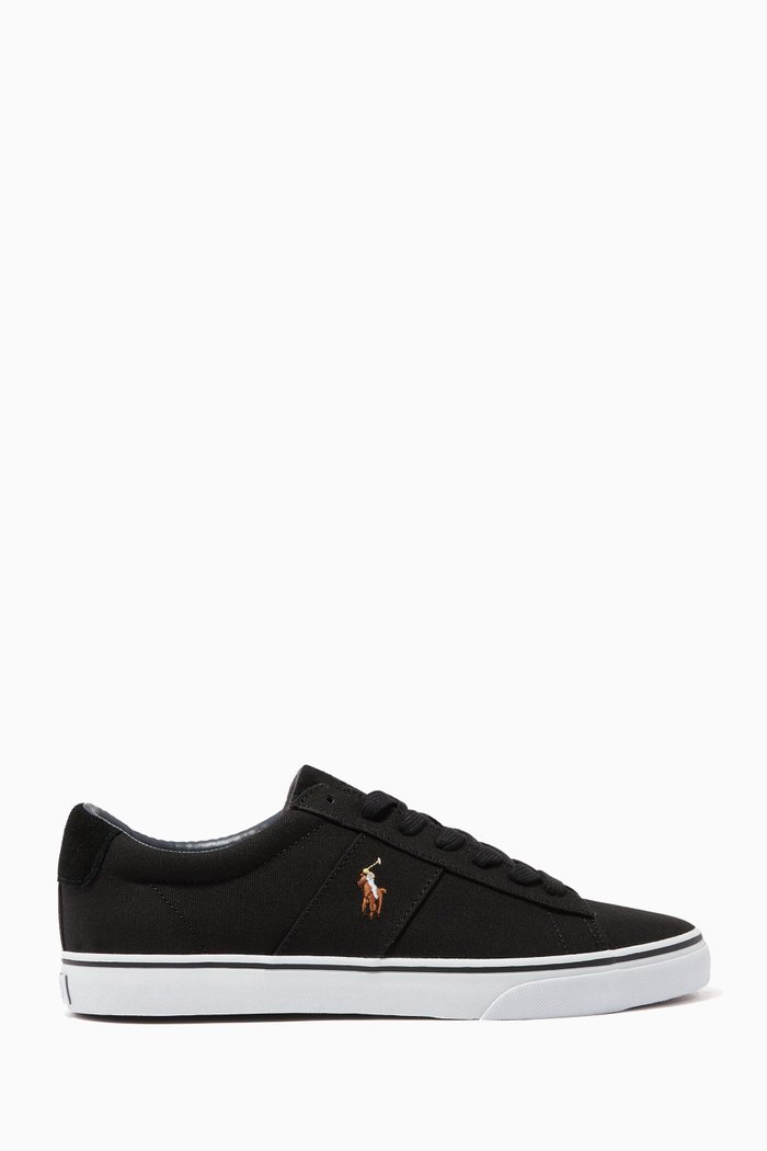 

Sayer Trainers in Cotton Canvas, Black