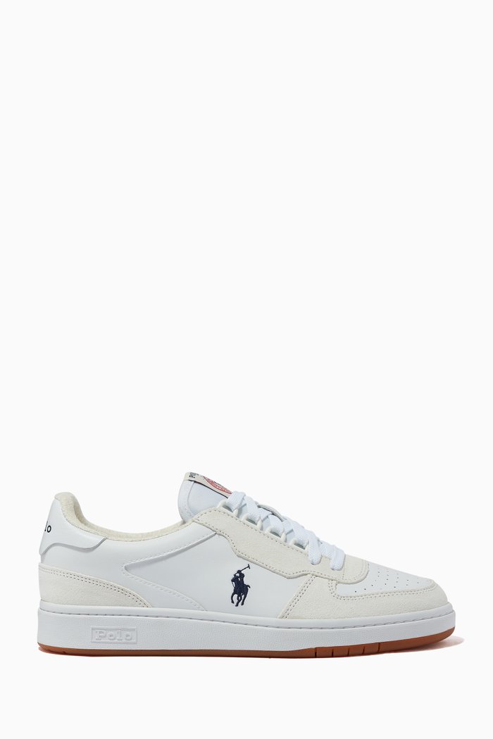 

Court Sneakers in Leather & Suede, White