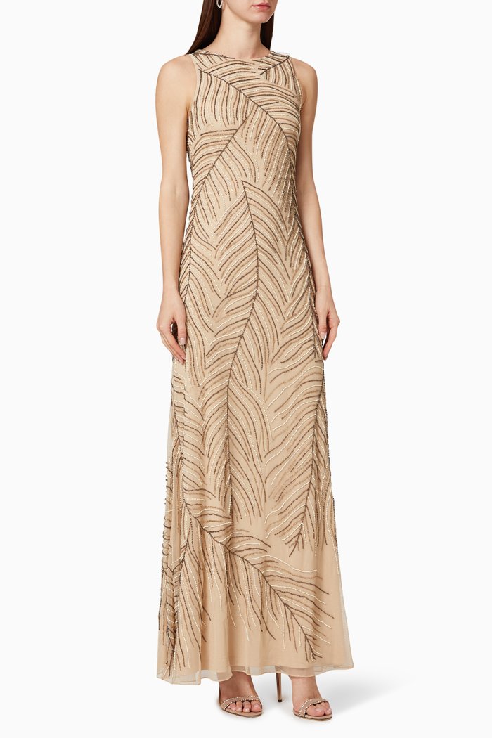 

Bead Embellished Dress, Neutral