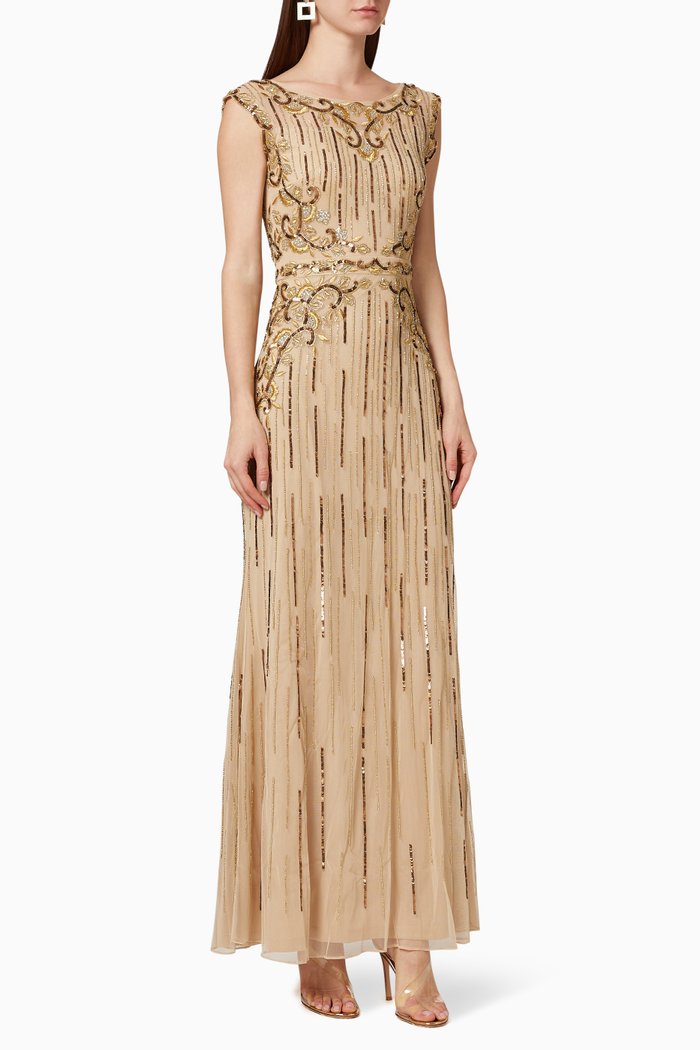 

Mason Sequin Embellished Gown, Gold