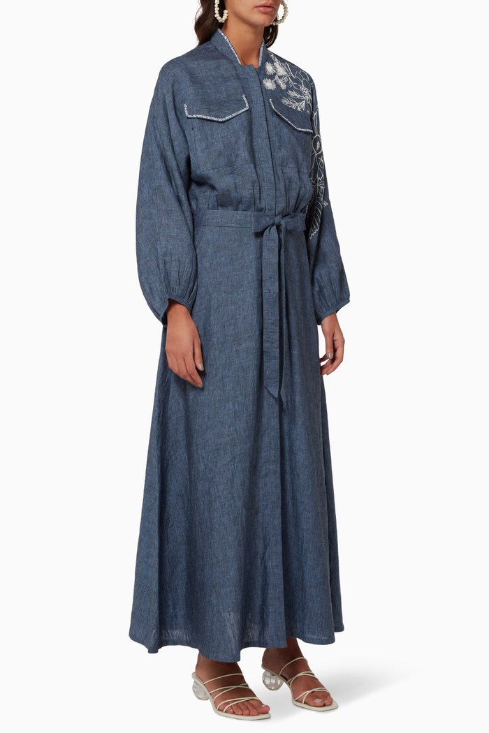 

Kamy Linen Dress, Blue