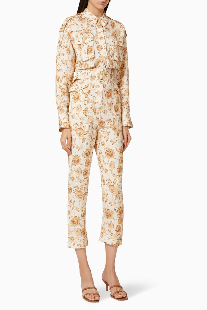 

Aphrodite Linen Blend Jumpsuit, Neutral