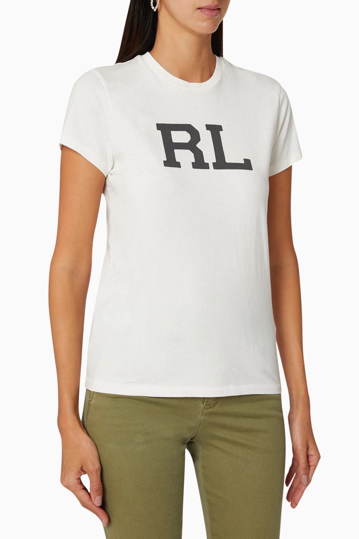 Logo Cotton Jersey T-Shirt, White