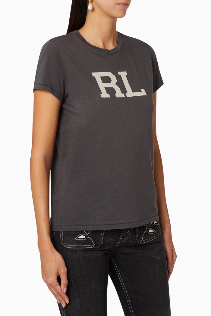 Logo Cotton Jersey T-Shirt, Black