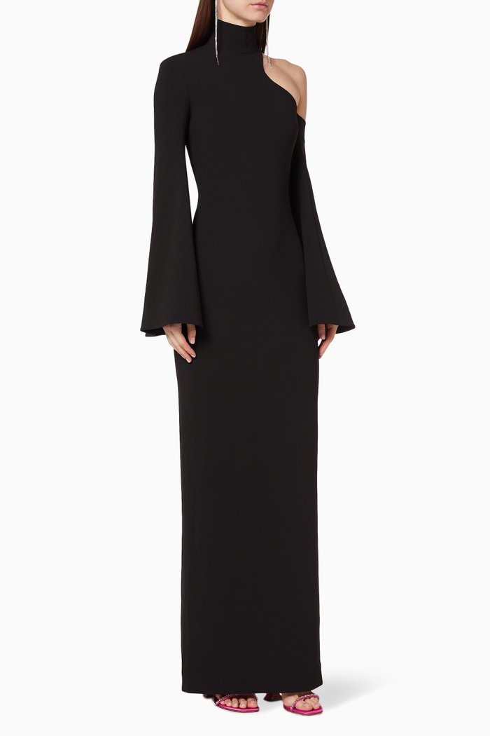 

Rosetta Crepe Maxi Dress, Black