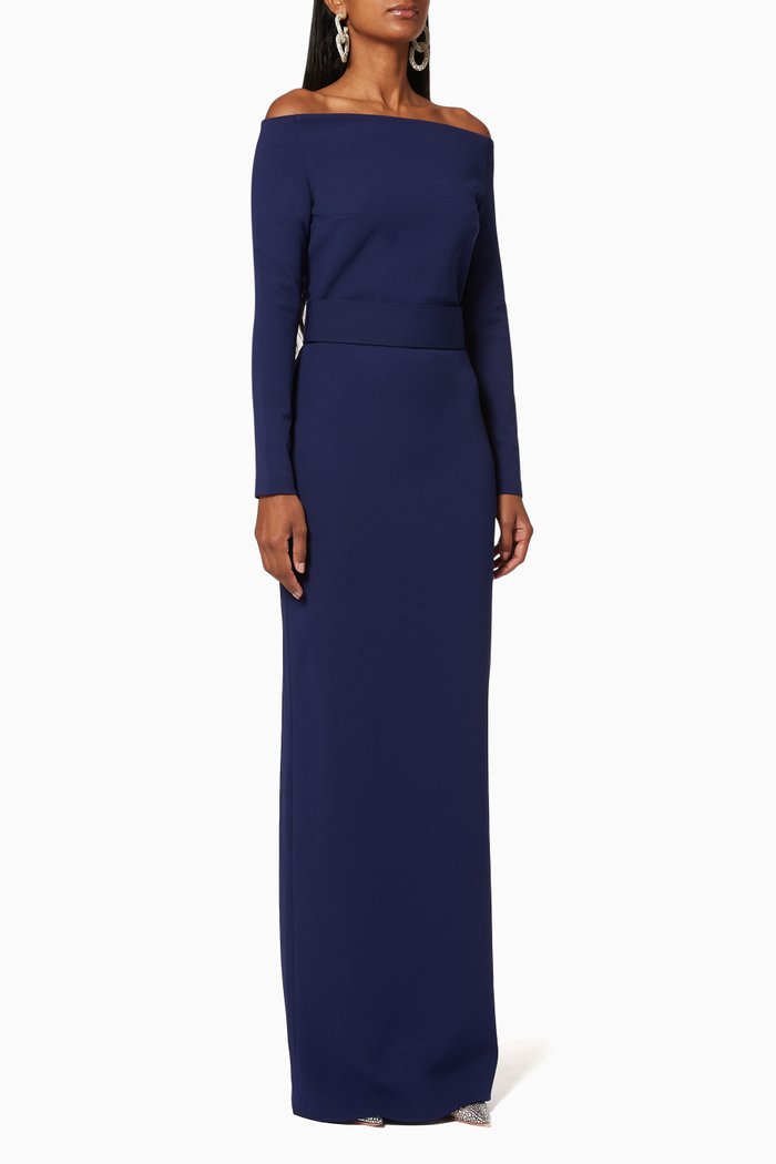 

Sabina Off-the-Shoulder Maxi Dress, Blue
