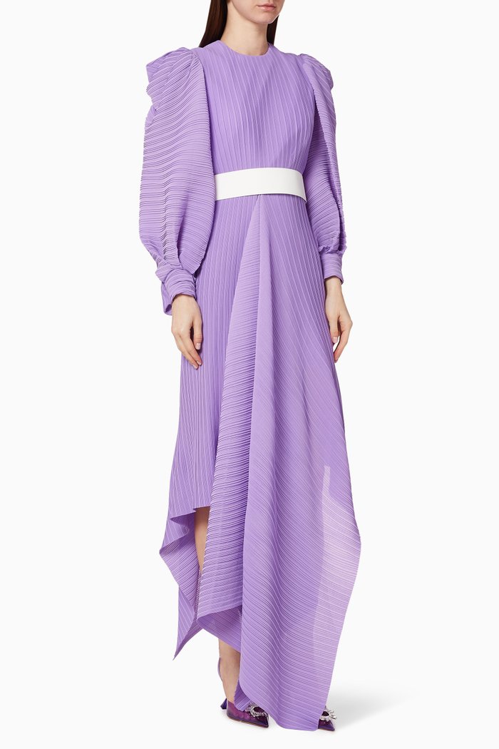 

Tilde Pleated Chiffon Maxi Dress, Purple