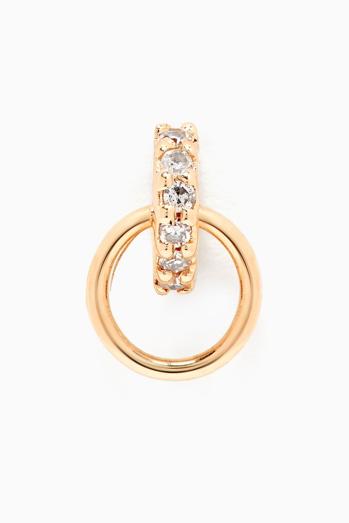 

Lila Diamond Hoop Single Stud in 14kt Gold, Yellow