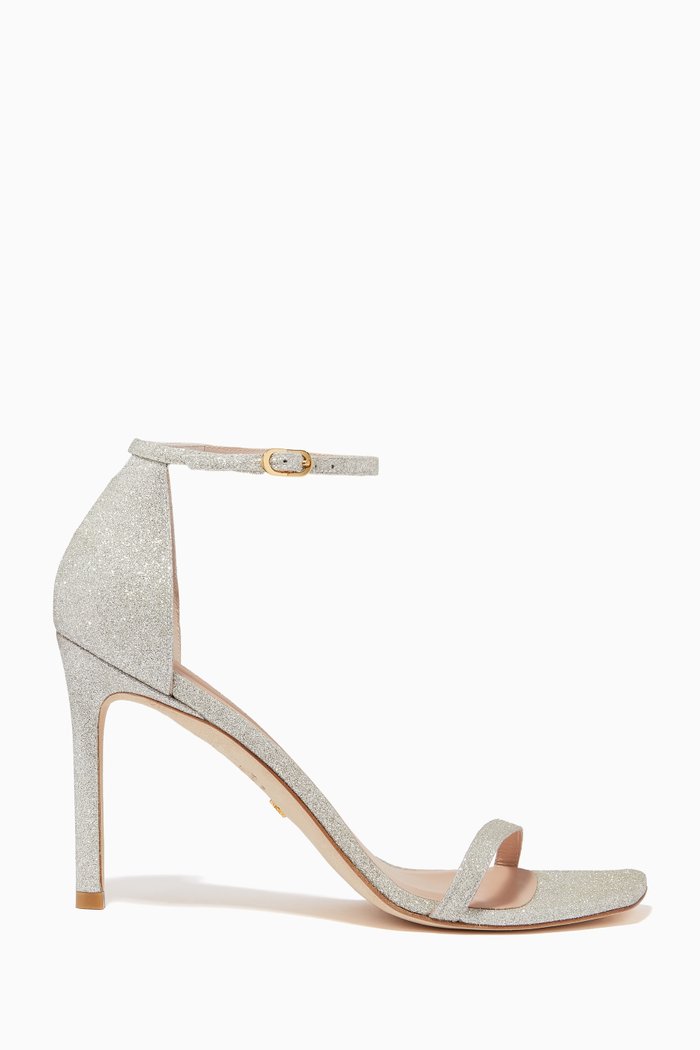 

The Amelina 95 Sandals in Glitter, Gold