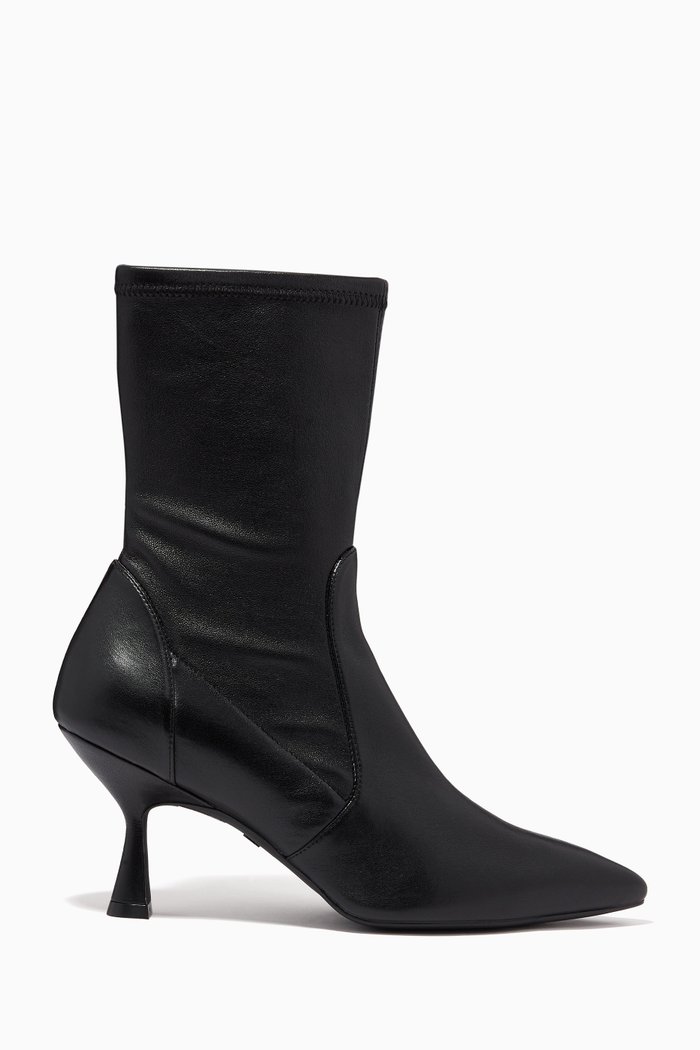 

The Muna 75 Booties in Stretch Nappa, Black