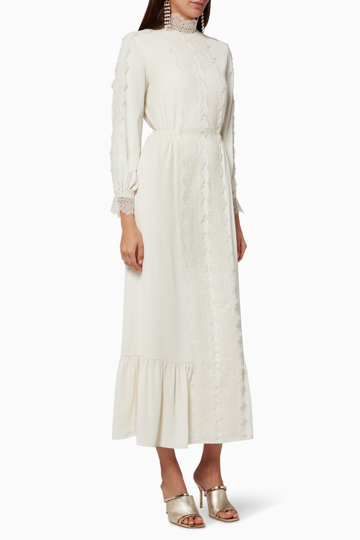 

Lace Embroidered Dress, Neutral