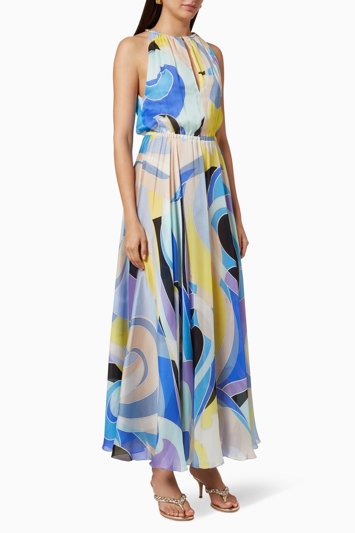 

Quirimbas Print Maxi Dress, Blue