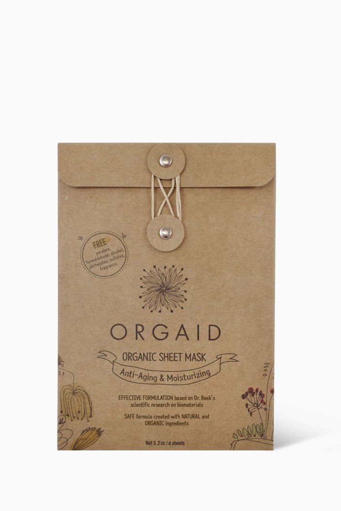 

Anti-Aging & Moisturizing Organic Sheet Mask, Set of 4, Multicolour