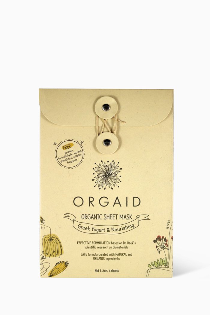 

Greek Yogurt & Nourishing Organic Sheet Mask, Set of 4, Multicolour