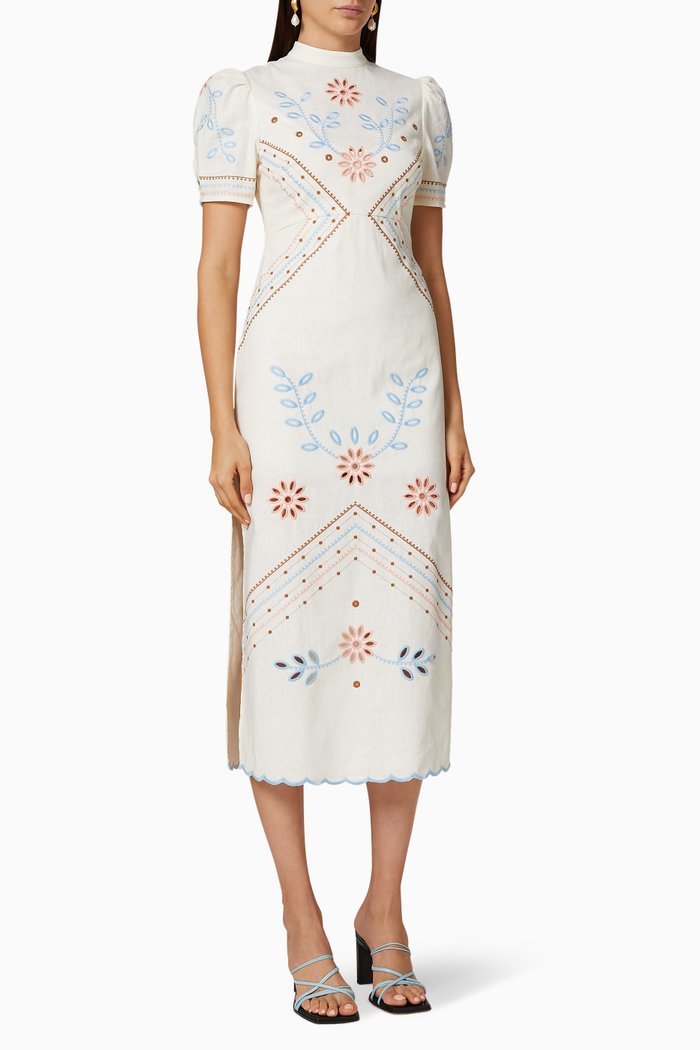 Heavenly Creatures Midi Dress, White