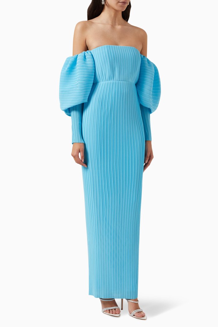 

Tasmin Ribbed Maxi Dress, Blue
