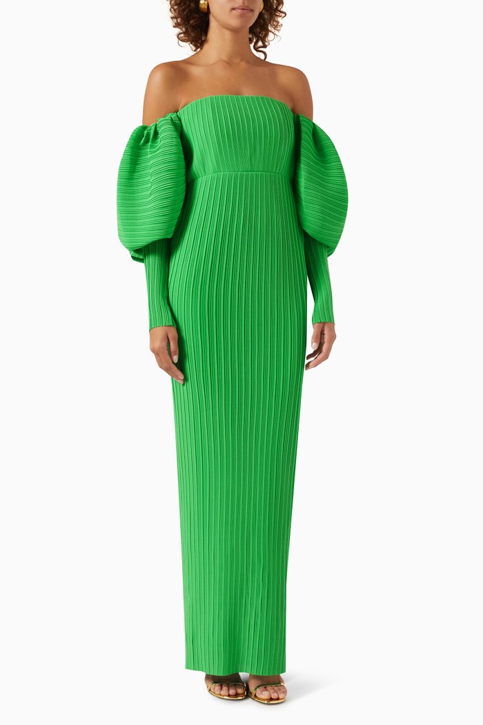 

Tasmin Ribbed Maxi Dress, Green