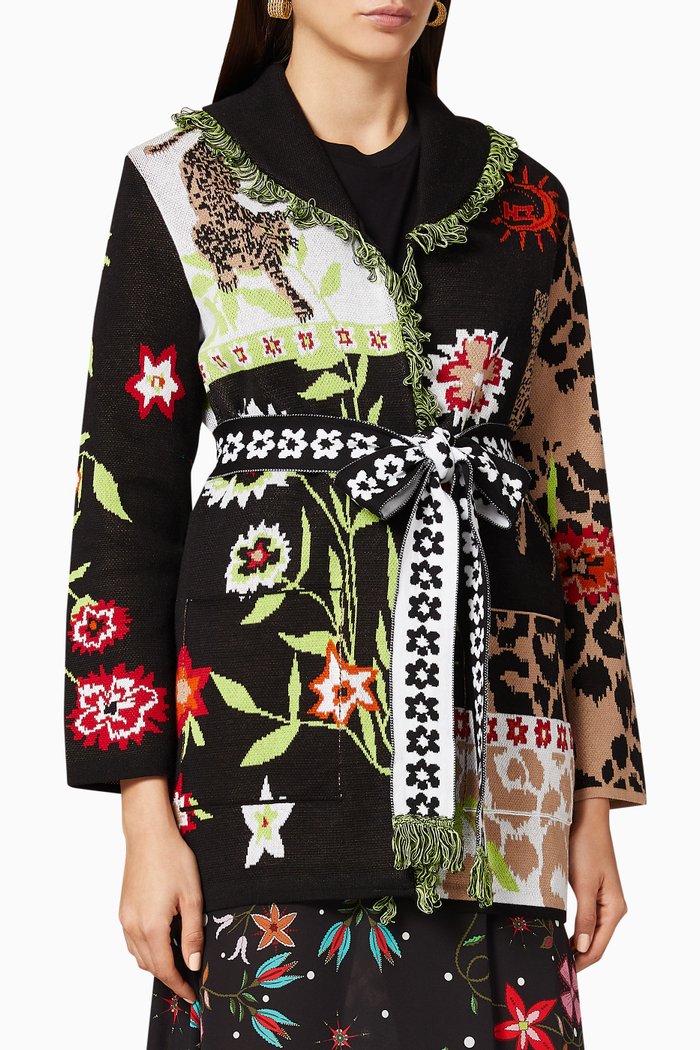 

Enchanted Leopard Short Cardigan, Multicolour