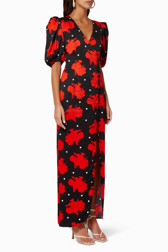 

Ohio Floral Dress, Black