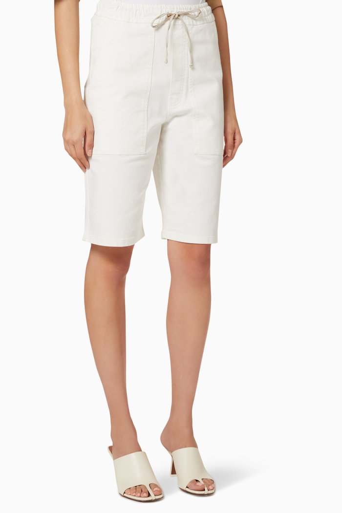 

Hadi Stretch Cotton Shorts, White