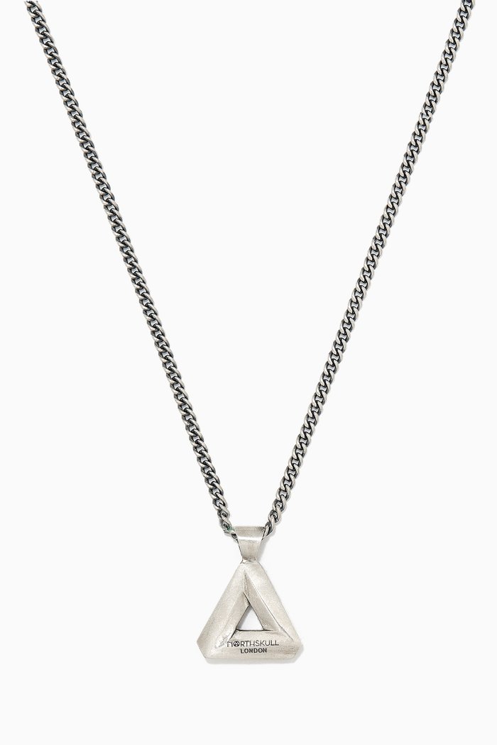 

Trigonum Necklace in Oxidised Silver