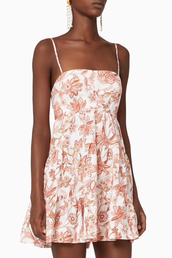 

Carolina Tiered Mini Dress, Multicolour