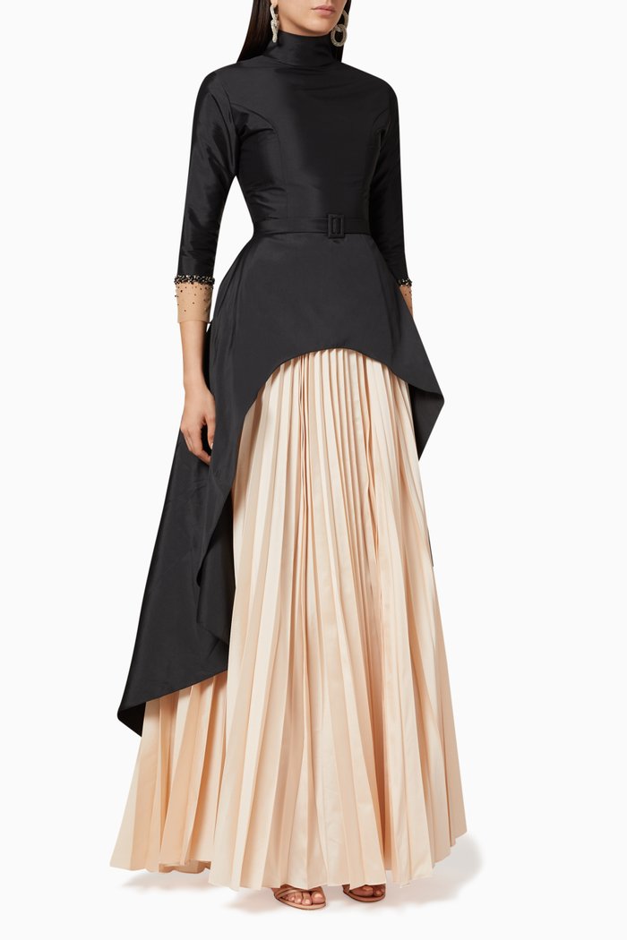 

Alyssum Peplum Pleated Dress, Multicolour