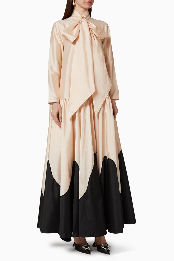 

Aster Colour-Block Silk Dress, Multicolour