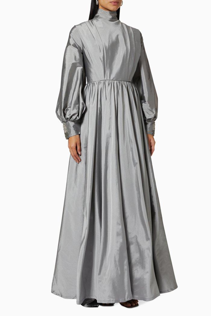 

Thunbergia Dress in Silk, Blue