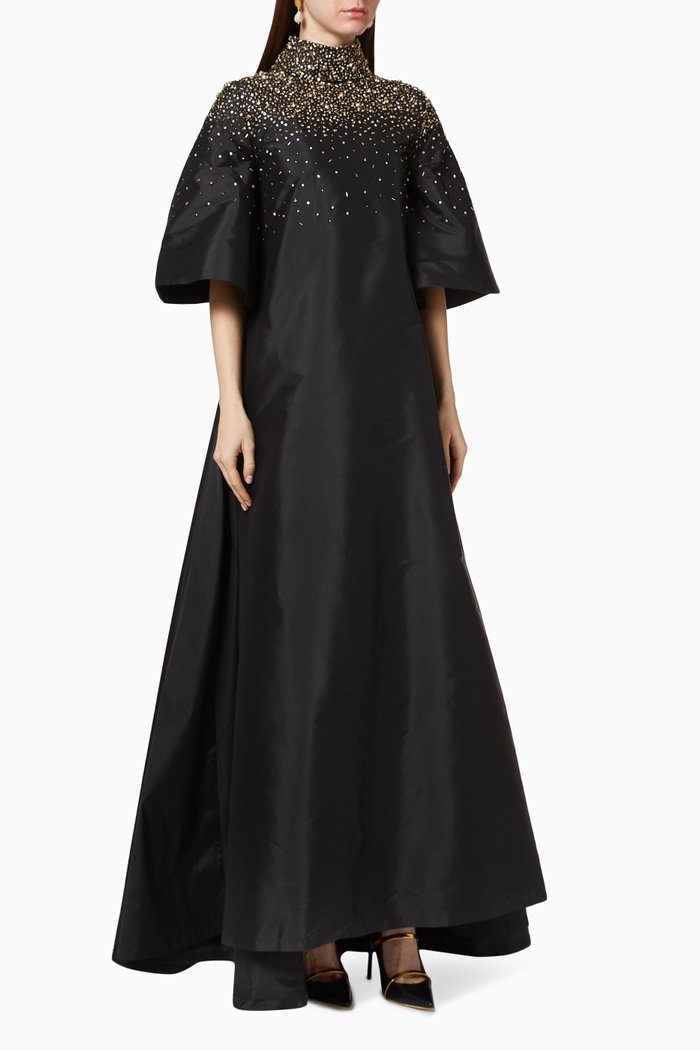 

Zenobia Sequin Silk Dress, Black