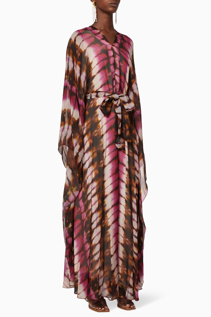 

Printed Chiffon Kaftan, Multicolour