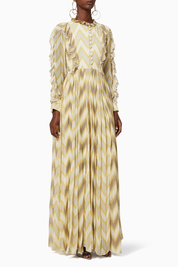 

Zig Zag Frill Dress, Multicolour