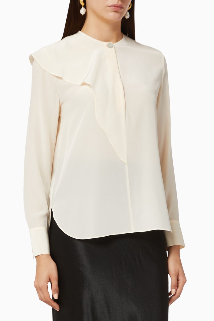 

Silk Flutter Blouse, Neutral