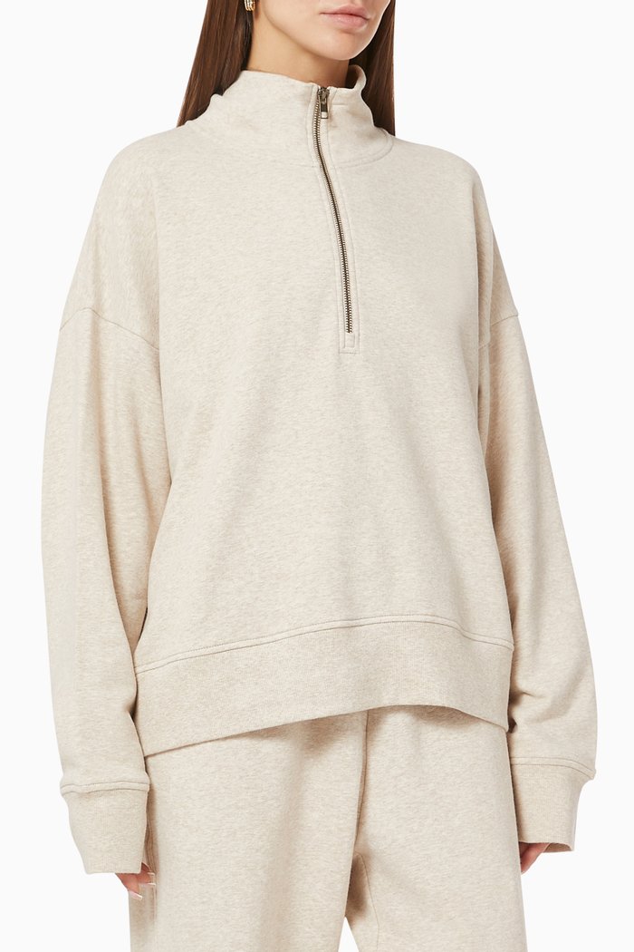 

Half-Zip French Terry Pullover, Neutral