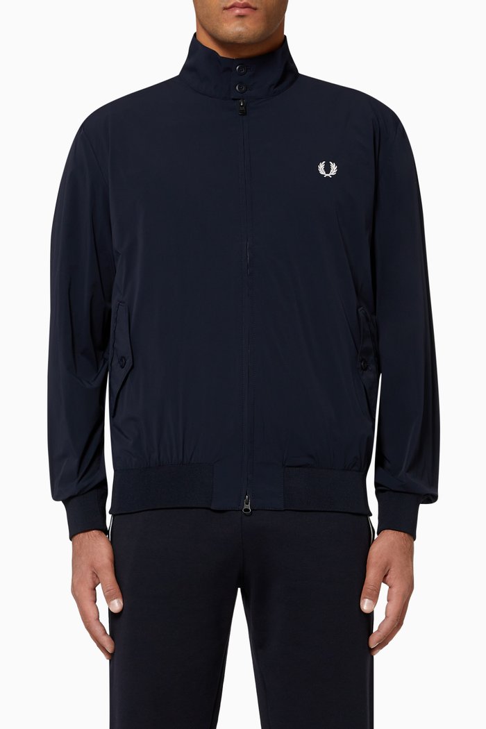 Cotton-Nylon Fishtail Parka, Blue