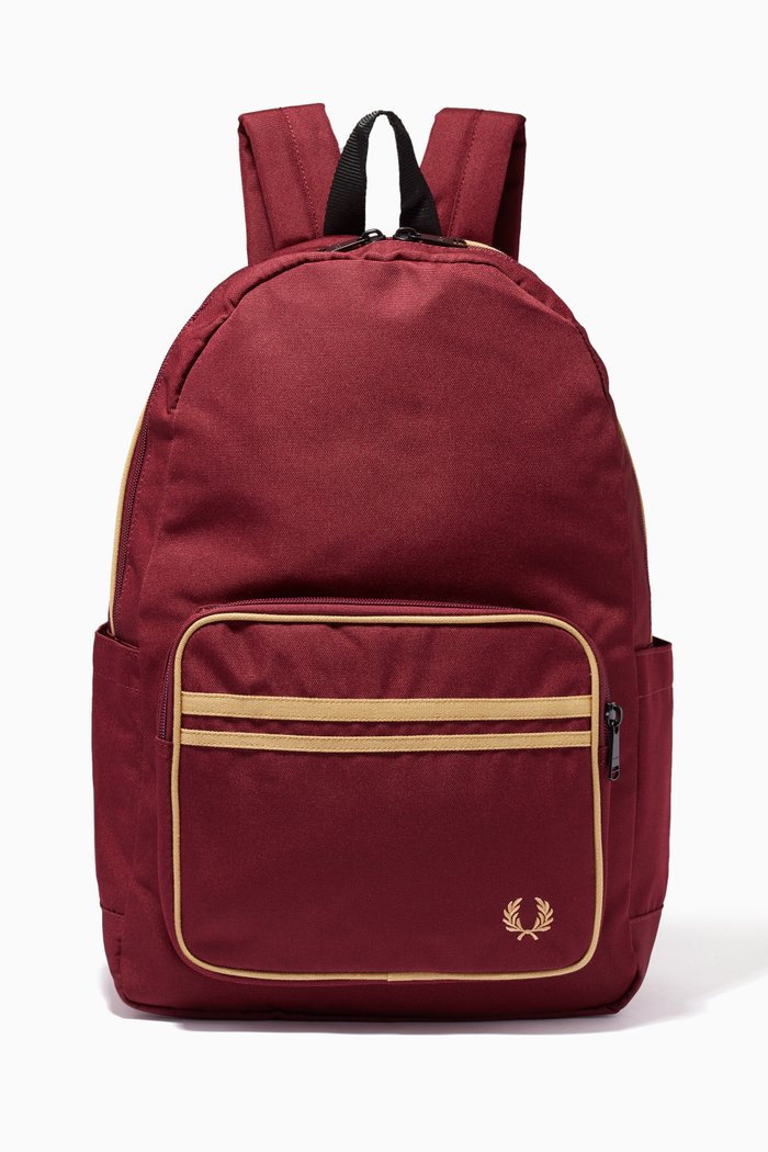 Twin Tipped Backpack in Textured Fabric, Pink