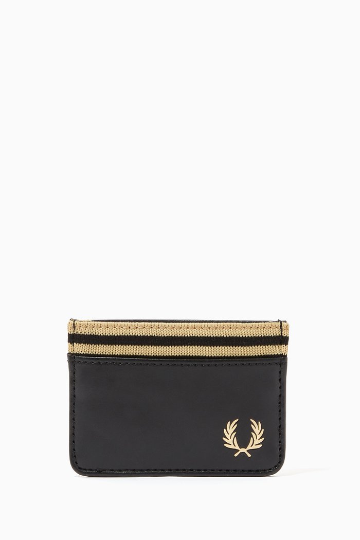

Twin Tipped Card Holder in Faux Leather, Green