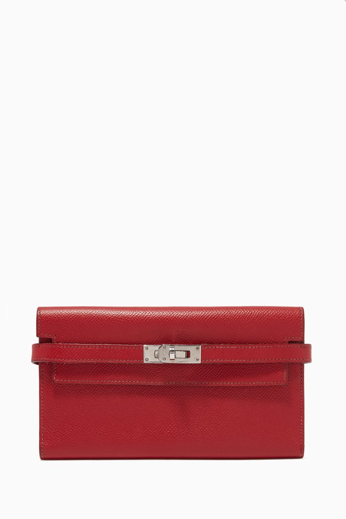 

Kelly Wallet in Epsom Leather, Red