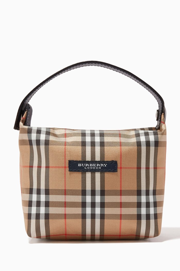 

Mini Handbag in Vintage Check Canvas, Multicolour