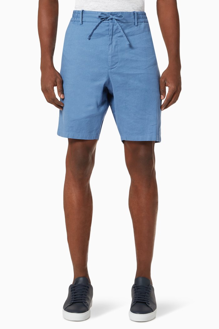 Shorts in Linen Blend, Blue
